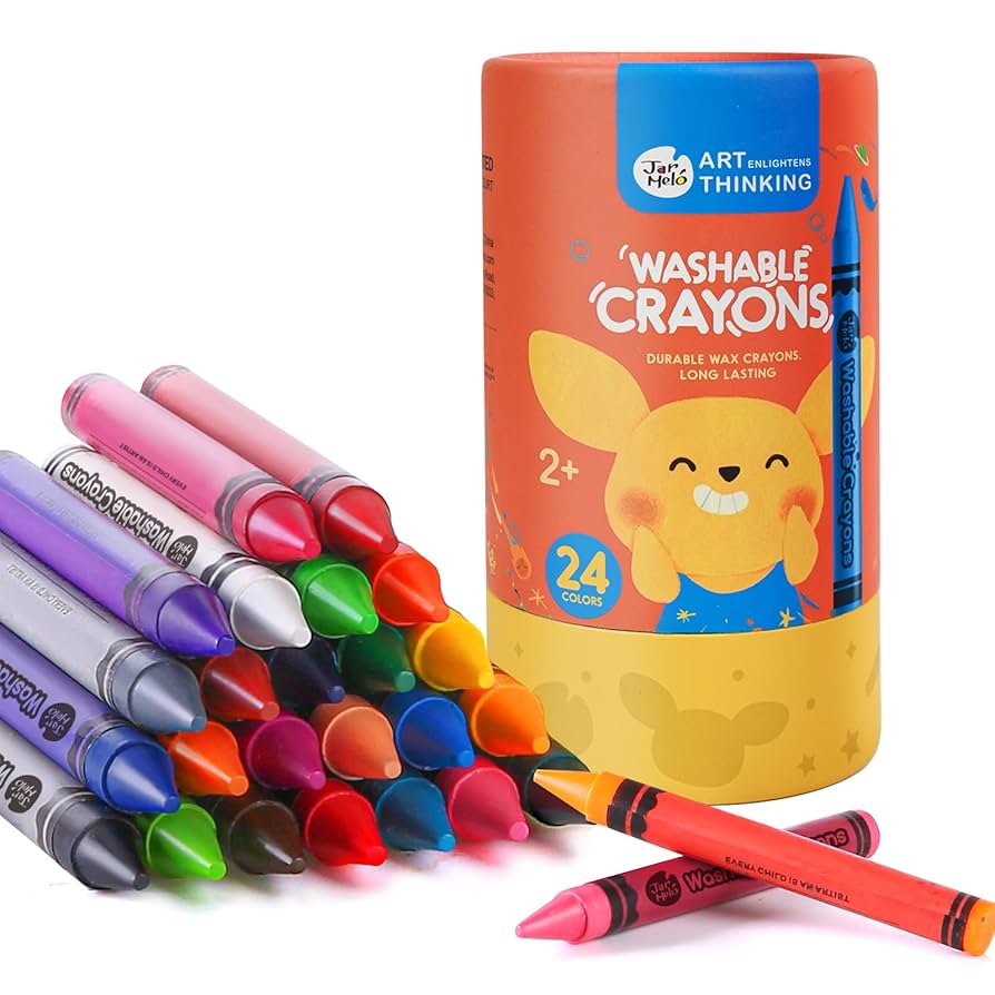 Jar Melo ジャーメロ　無毒の洗えるクレヨン 36色 Amazon.com: Jar Melo Washable Crayon Set for Children